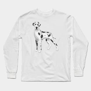 Harlequin Great Dane Dog Long Sleeve T-Shirt